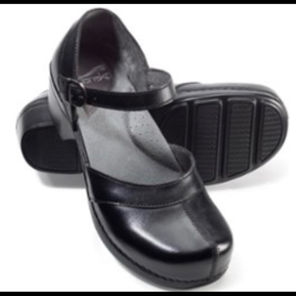 DANSKO Sally Mary Jane Black Heel Clogs